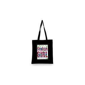 Geanta Tote Bag “Stylish girl”, Oktane®, 37x28 cm, maner 70 cm